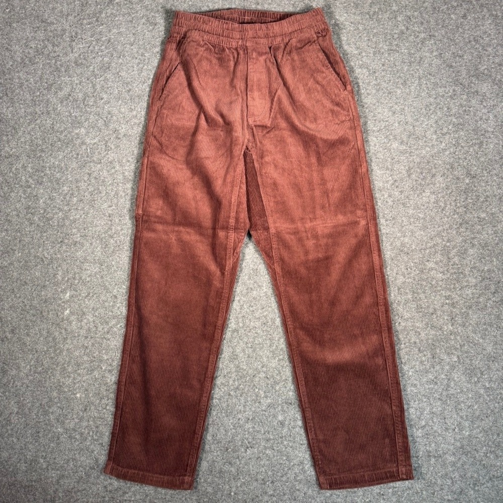 Carhartt WIP Work In Progress Corduroy Pants Womens‎ XS Brown Straight Elastic